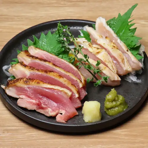 知覧鶏のたたき２種盛り