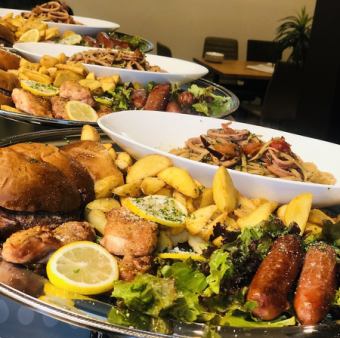 各種宴会に★ボリューム◎がっつり男塾(女性もOK♪)コース!★料理4品+飲み放題2.5時間¥5000