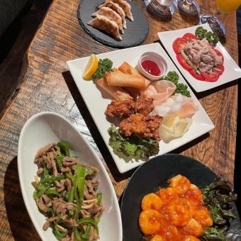 期間限定！ ※需預約【2小時無限暢飲+7種中式菜餚】☆預約限定菜單☆ 每位5,000日圓（含稅）