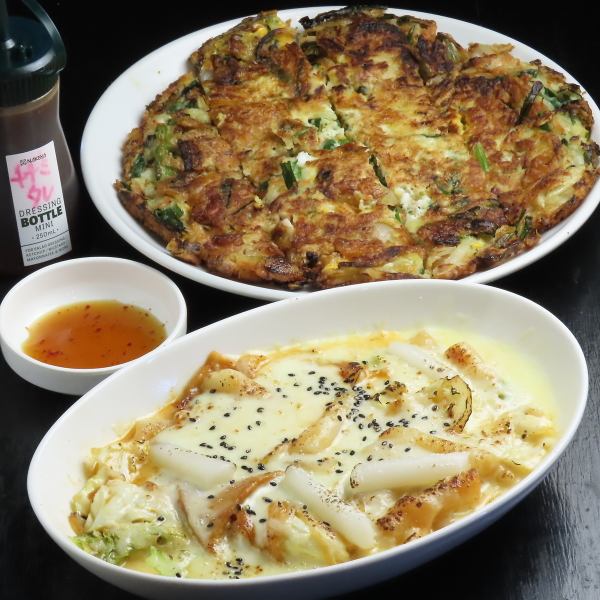 [Myeong-dong special seafood pancake & cheese tteokbokki]