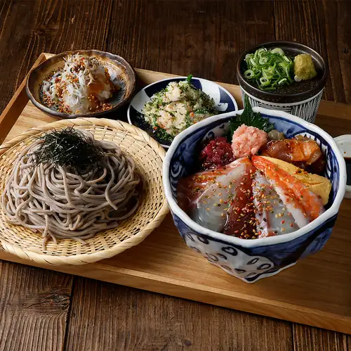 海鮮丼&ざるそば定食
