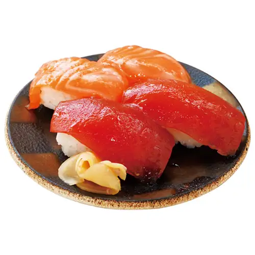 鮭魚（2塊）和鮪魚（2塊）什錦