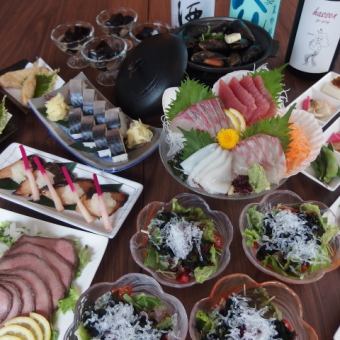 【ご宴会】3月～豪華壱乃助宴会☆【半銘々盛】6500円コース　※クーポン利用で10％オフ