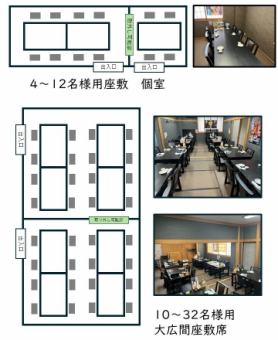 The 3rd floor can accommodate both small and large groups.It can accommodate groups of 6 to 32 people.
