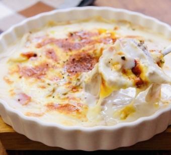 ポルチーニ香るキノコグラタン