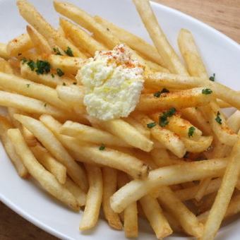 French fries anchovy butter flavor