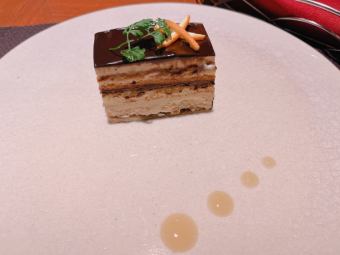 Foie gras chocolate cake