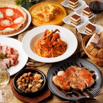 B Course: Seafood paella and herb Sangen pork double main course, 2 hours of all-you-can-drink, 9 dishes, 6500 yen → 6000 yen