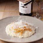 White shrimp and cheese risotto