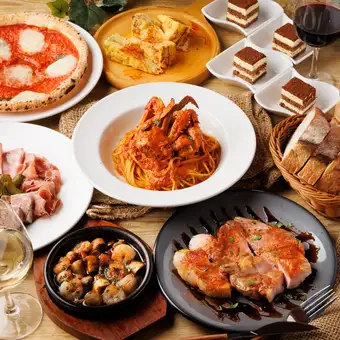 Course B: Seafood Paella and Herb-fed Pork Double Main Course for Year-End and New Year Parties - 9 Dishes, 2 Hours All-You-Can-Drink - ¥6500 → ¥6000