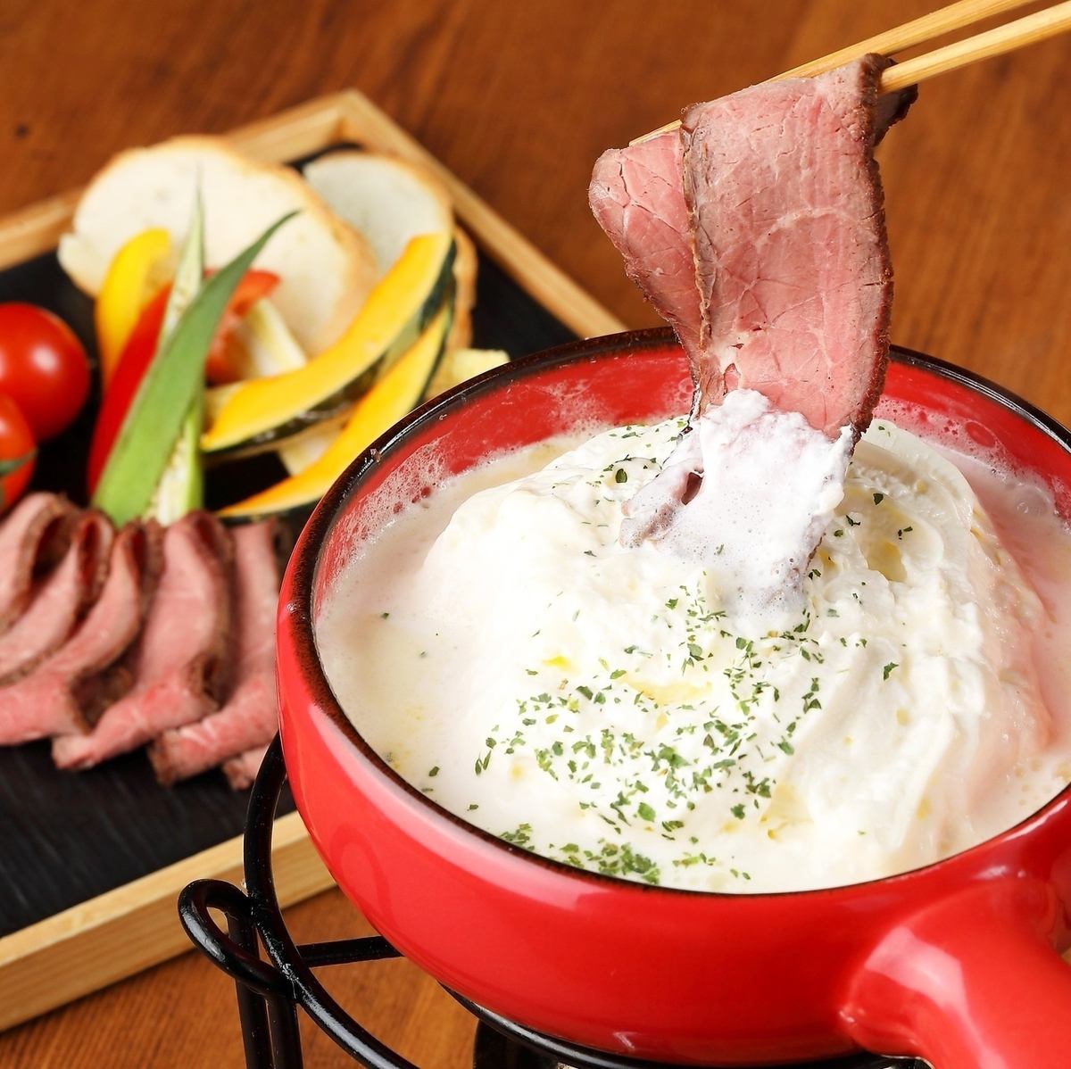 [Very popular] All-you-can-eat cheese fondue for the first 5 groups on weekdays 999 yen ☆