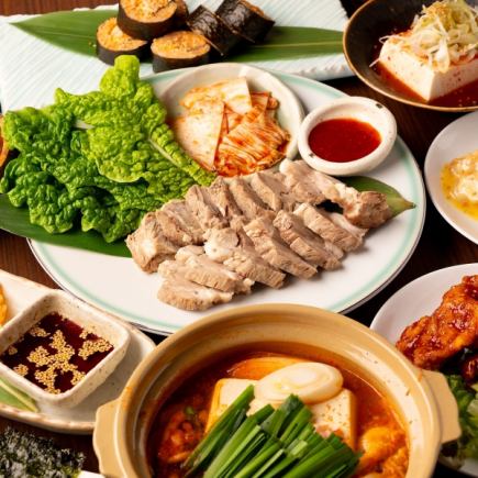 【mikawabarコース】2ｈ飲み放題付9品4500円！チーズたっぷり豚チゲ鍋・ムール貝の白ワイン蒸し