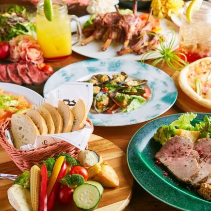5/7~【mikawabarコース】平日3H/週末2H飲み放題付8品4500円！ビーフタコスクリスピー&チーズ付き