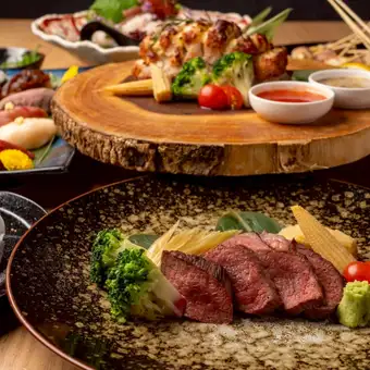 【bar Specialコース】平日3H/週末2H飲み放題付9品5000円!国産和牛ステーキなど豪華プラン