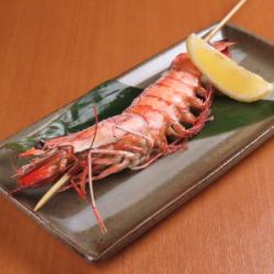 （魚）特大有頭海老一本焼き