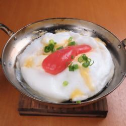 明太子のせ玉子ふわふわ焼き
