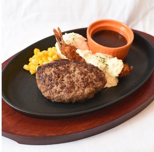 ハンバーグ＆えびフライ