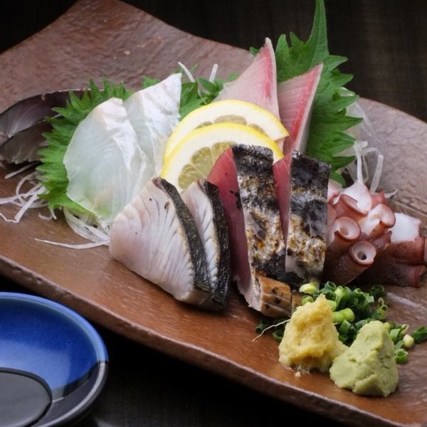 【絶品!!】ガシラに来たらまずはコレ!!店主おすすめ鮮魚を5点盛りで☆