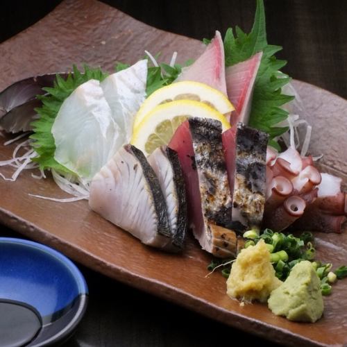 【絶品!!】ガシラに来たらまずはコレ!!店主おすすめ鮮魚を5点盛りで☆