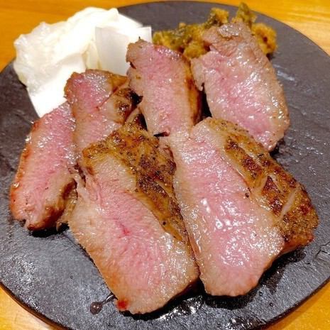 Grilled marbled beef tongue