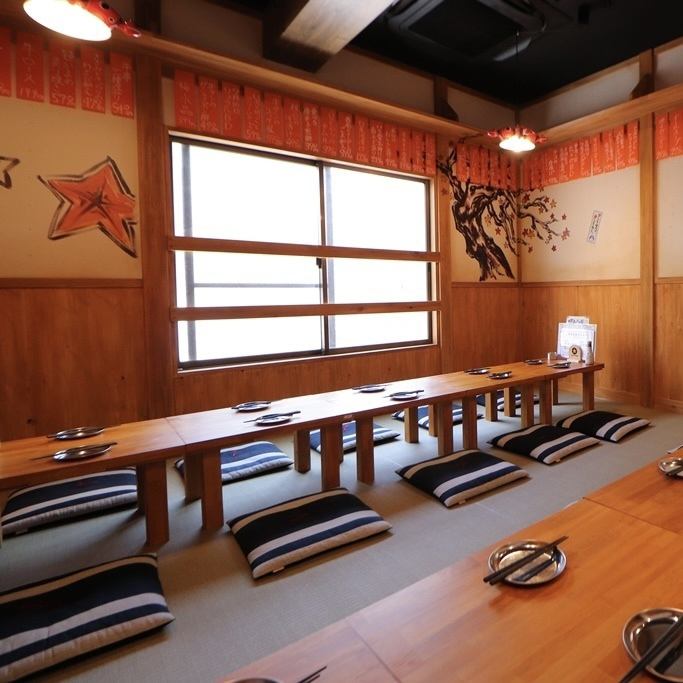 [5 minutes walk from Chofu Station] The tatami room on the second floor of the store can accommodate up to 40 people♪