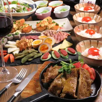 「12時～17時限定」デザート付の全6種！お昼のママ会や昼宴会に◎ココカラプラン2500円→2000円
