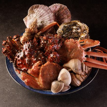 『海鮮浜焼き蟹食べ放題&アルコール飲み放題コース』<海鮮尽くし147品>100分制 10980円(税込)