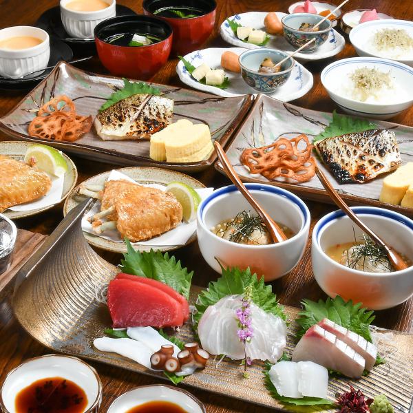 【盡享奢華的創意海鮮料理♪】魚純米套餐（共7品）1人5,000日元（含稅）※需提前2天預約