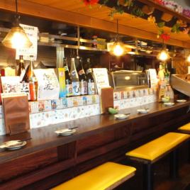 [Date x Second party] Counter seats with an outstanding atmosphere♪ It is also very popular for single use.