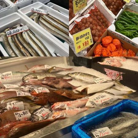 朝から豊洲市場で買いだし