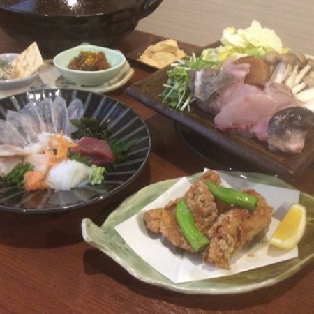 [Luxury] Fugu hotpot 7-course meal 8,500 yen (excluding tax)