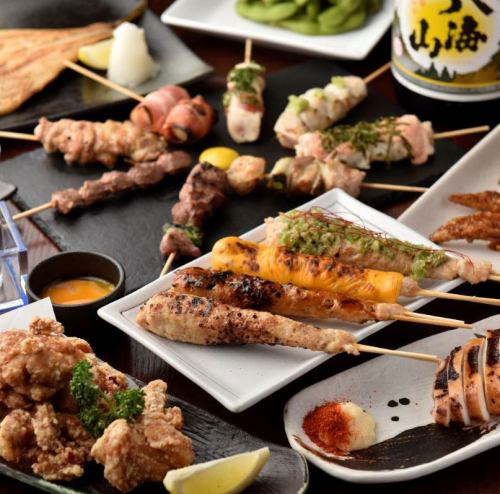 Yakitori and skewers start at 180 JPY (incl. tax)!