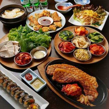 【ワイドプラン飲み放題付き】サムギョプサル含むアラカルトコース!全8品120分制5000円(税込)