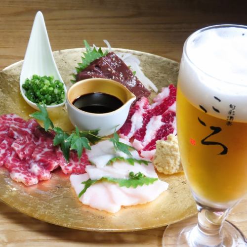 [Kumamoto's specialty: exquisite horse sashimi]