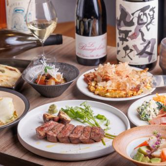 週末(金、土)3時間貸切コース！地元サーロイン肉&創作メニューが楽しめます(120分飲み放題付