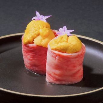 【雲丹の肉軍艦】