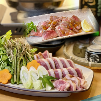 【仙台せり鍋と仙台牛ローストビーフが楽しめる】120分飲放付7品8000円