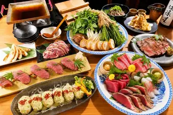 【日式香菜火锅、宫城县新鲜金枪鱼、厚切牛舌套餐】8道菜，含120分钟畅饮：8000日元