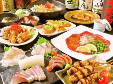 ■Private room information■ 120 minutes all-you-can-drink 9 dishes 4,800 yen <<4 types of sashimi/beef tongue/red chicken tataki/chicken nanban...etc.>