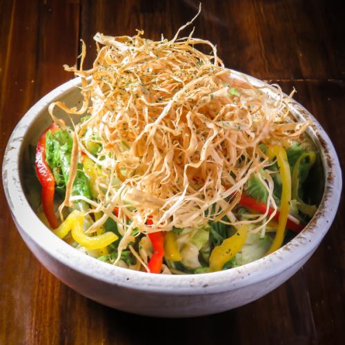 Japanese-style crispy burdock salad