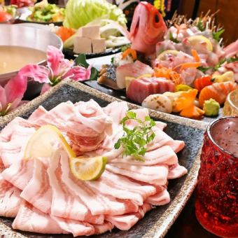 Includes Agu pork shabu-shabu and steak! A "Premium" course that brings together Okinawa's local specialties [11 dishes for 5,000 yen]