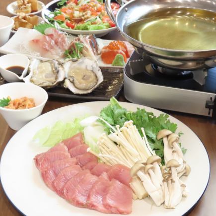 旬の海鮮が楽しめる【鰤しゃぶコース】 5500円　2時間飲み放題付き(1.5h L.O)