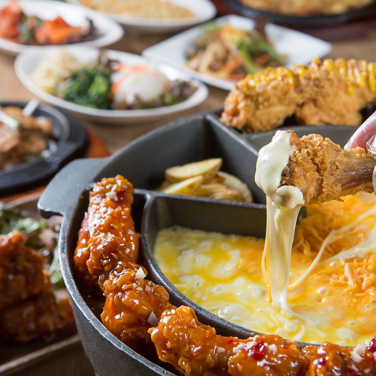 【チーズタッカルビ付き】80種以上韓国料理食べ放題＋飲み放題