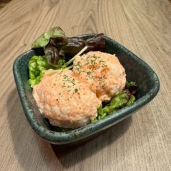 Pollock roe potato salad