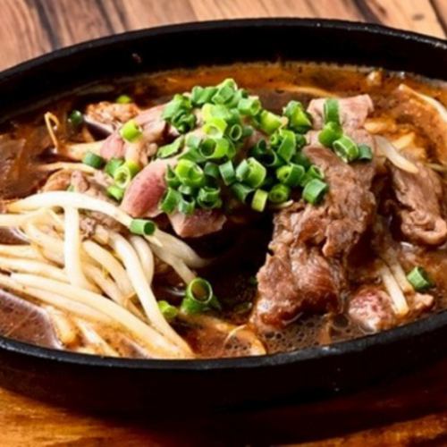 ジンギスカンの鉄板焼き