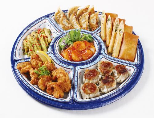Dim sum/cooking hors d'oeuvres [7 items in total] for 4 people