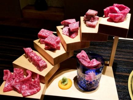 黒毛和牛焼肉・肉寿司もついた極み未完コース⇒6930円