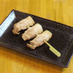 新生姜の豚巻き串