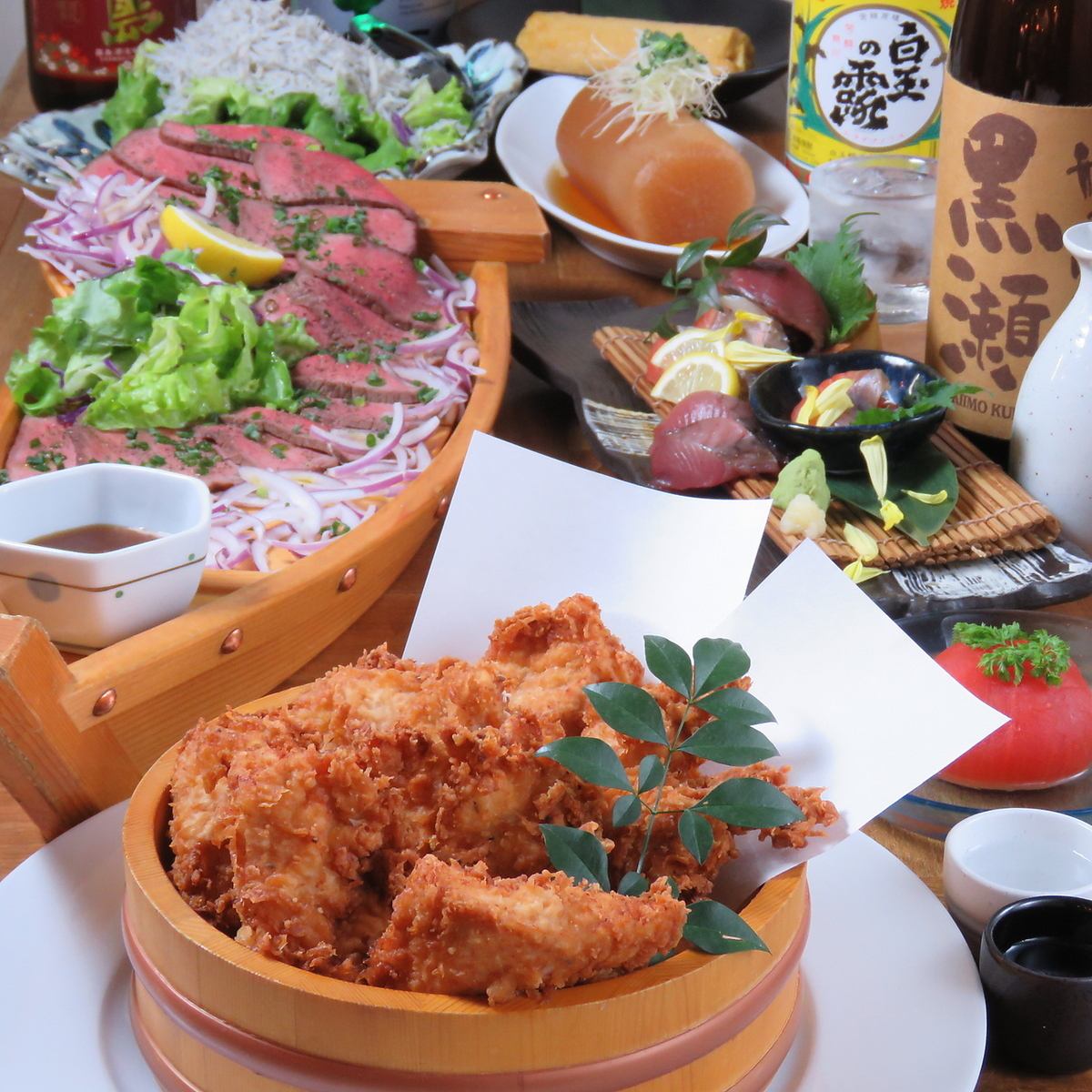 渾身の名物料理メニュー9品！＋飲み放題２時間！