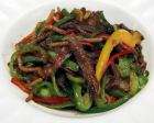 牛肉と三色ピーマンの細切り炒め